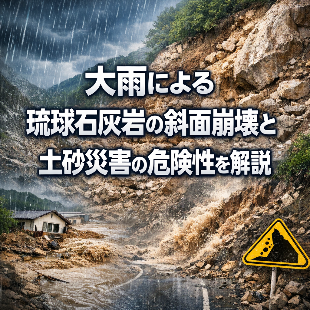 大雨による琉球石灰岩の斜面崩壊と土砂災害の危険性を解説